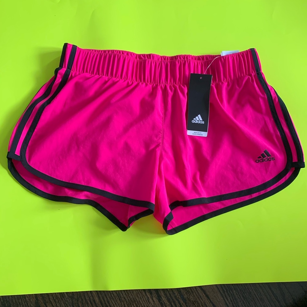Adidas pink athletic shorts